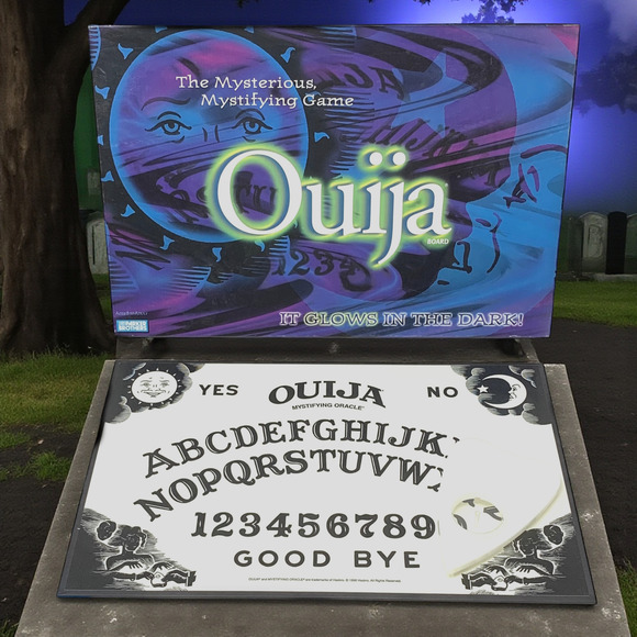 Vintage 1998 Ouija Board Glow in the Dark Parker Brothers Mystifying Oracle - Picture 1 of 10